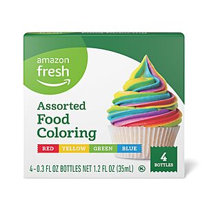 Select Accounts: 4-Count 0.3-Oz Amazon Fresh Assorted Food Coloring https://static.slickdealscdn.com/attachment/1/4/1/3/2/6/0/300x300/17835019.thumb.25 w/ Subscribe & Save