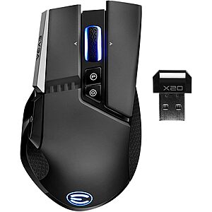 EVGA X20 16K DPI Wireless Ergonomic Gaming Mouse (Black)  + Free Shipping w/ Prime or on orders over 