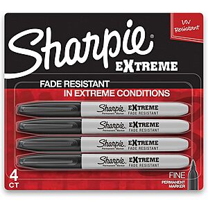 Select Locations: 4-Ct Sharpie Extreme Fine Point Permanent Markers (Black) alt=