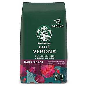 28-Oz Starbucks Ground Dark Roast Coffee (Caff Verona) .95 w/ S&S + Free Shipping w/ Prime or on orders over 