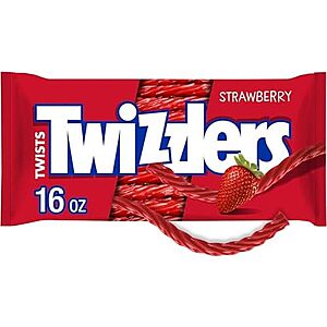 16-Oz Twizzlers Twists Licorice Style Chewy Candy (Strawberry) $1.40 w/ Subscribe & Save