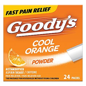 24-Count Goody's Pain Relief Powder (Cool Orange) $1.88 w/ S&S + Free Shipping w/ Prime or on orders over $35