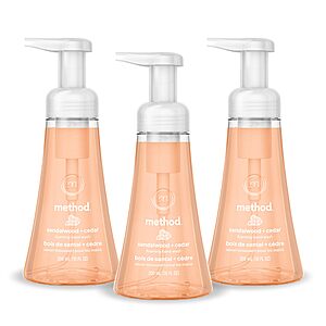 3-Pack 10-Oz Method Foaming Hand Wash Soap (Sandalwood + Cedar) $8.10 w/ Subscribe & Save
