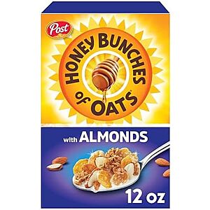 12-Oz Honey Bunches of Oats Cereal w/ Almonds $1.49 w/ S&S + Free Shipping w/ Prime or on orders over $35