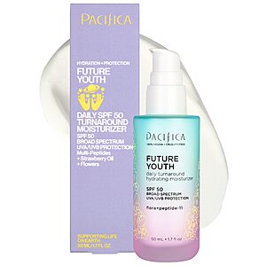 1.7-Oz Pacifica Peptide SPF 50 Face Moisturizer $5.70 w/ S&S + Free Shipping w/ Prime or on orders over $35