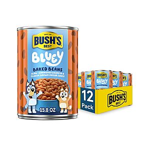 12-Pack 15.8-Oz Bush's Best Original Baked Beans (Bluey) $13.85 w/ Subscribe & Save