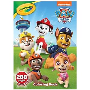 288-Pages Crayola PAW Patrol Coloring Book w/ Stickers $2.90