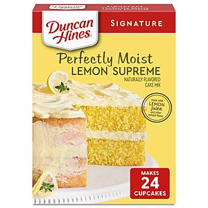 Select Accounts: 15.25-Oz Duncan Hines Signature Lemon Supreme Cake Mix 0.85 w/ S&S