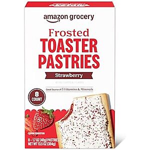 8-Count Amazon Grocery Frosted Toaster Pastries (Strawberry) $1.33 w/ S&S + Free Shipping w/ Prime or on orders over $35