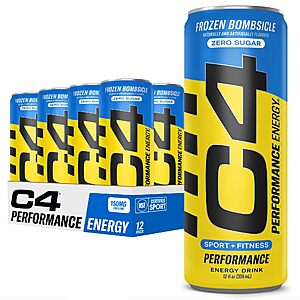12-Pack 12-Oz C4 Sugar Free Energy Drink (Frozen Bombsicle) $13.59 w/ S&S + Free Shipping w/ Prime or on orders over $35