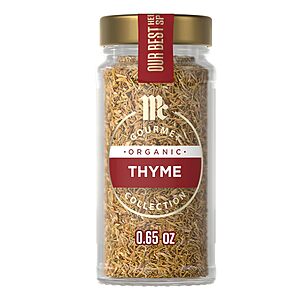 0.65-Oz McCormick Gourmet Collection Organic Thyme $2.73 + Free Shipping w/ Prime or on orders over $35