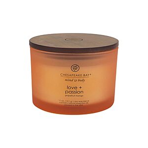 11-Oz Chesapeake Bay Love + Passion Candle (Grapefruit Mango) $8 + Free Shipping w/ Prime or on orders over $35