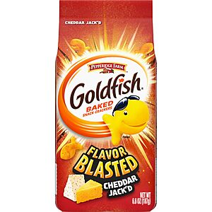 6.6-Oz Goldfish Flavor Blasted Cheddar Jack'd Crackers $1.89 w/ S&S + Free Shipping w/ Prime or on orders over $35