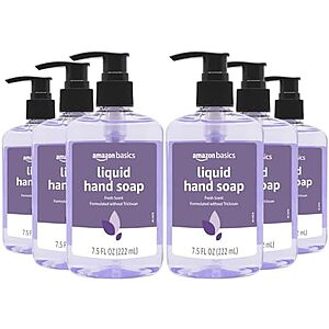 6-Pack 7.5-Oz Amazon Basics Liquid Hand Soap (Fresh Scent) $4.40 w/ S&S