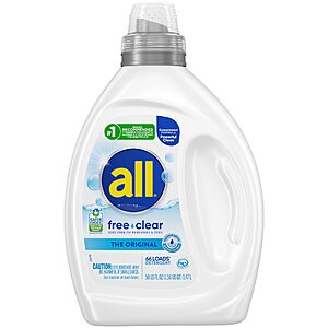 Select Accts: 50-oz All Free Clear The Original Laundry Detergent (Sensitive Skin) $5.85 w/ S&S