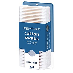 500-Ct Amazon Basics Double Tipped Cotton Swabs $2.10 w/ S&S