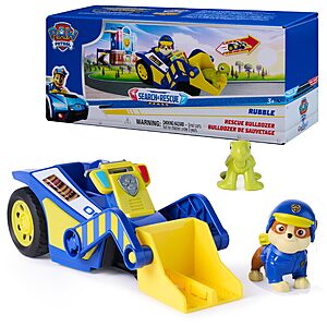 Paw Patrol Search & Rescue Rubble Bulldozer Toy Vehicle w/ 2 Figures $7 + Free Shipping w/ Prime or on orders over $35