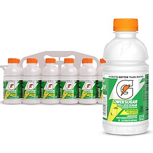 12-Pack 12-Oz Gatorade Lower Sugar Sports Drink (Lemonade) $4.50 w/ S&S