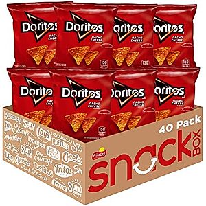 40-Pk 1-Oz Doritos Nacho Cheese Flavored Tortilla Chips $15.65 
