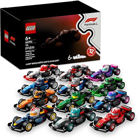 6-Pack 29-Piece LEGO F1 Collectible Race Cars Building Set (66796) $16.69 + Free Shipping w/ Prime or on orders over $35