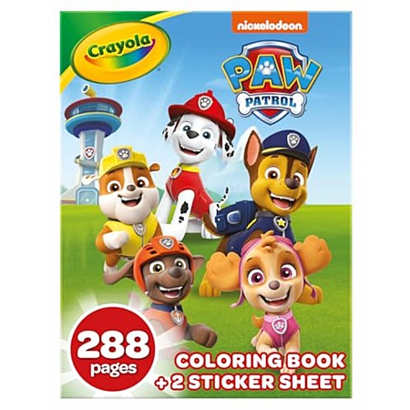 288-Pg Crayola PAW Patrol Coloring Book w/ Stickers $3.46 + Free Shipping w/ Prime or on orders over $35