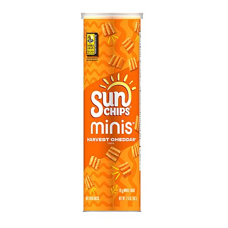 3.75-Oz SunChips Minis Harvest Cheddar Chips Canister $1.49 + Free Shipping w/ Prime or on orders over $35