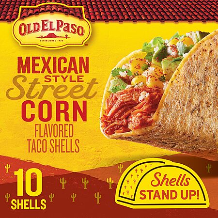 10-Count Old El Paso Stand 'N Stuff Taco Shells (Mexican Style Street Corn) $1.66 w/ S&S + Free Shipping w/ Prime or on orders over $35
