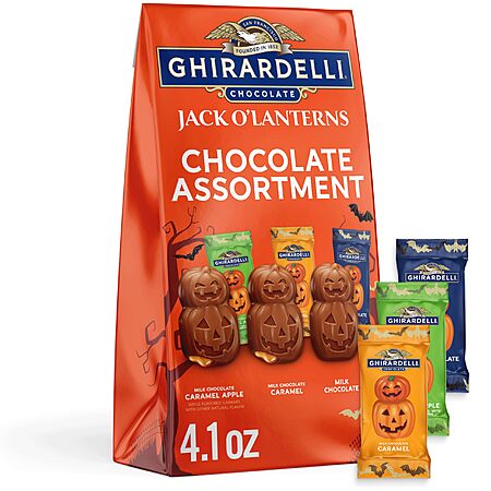4.1-Oz Ghirardelli Jack O' Lanterns Chocolate Assortment $3.75 w/ S&S + Free Shipping w/ Prime or on orders over $35