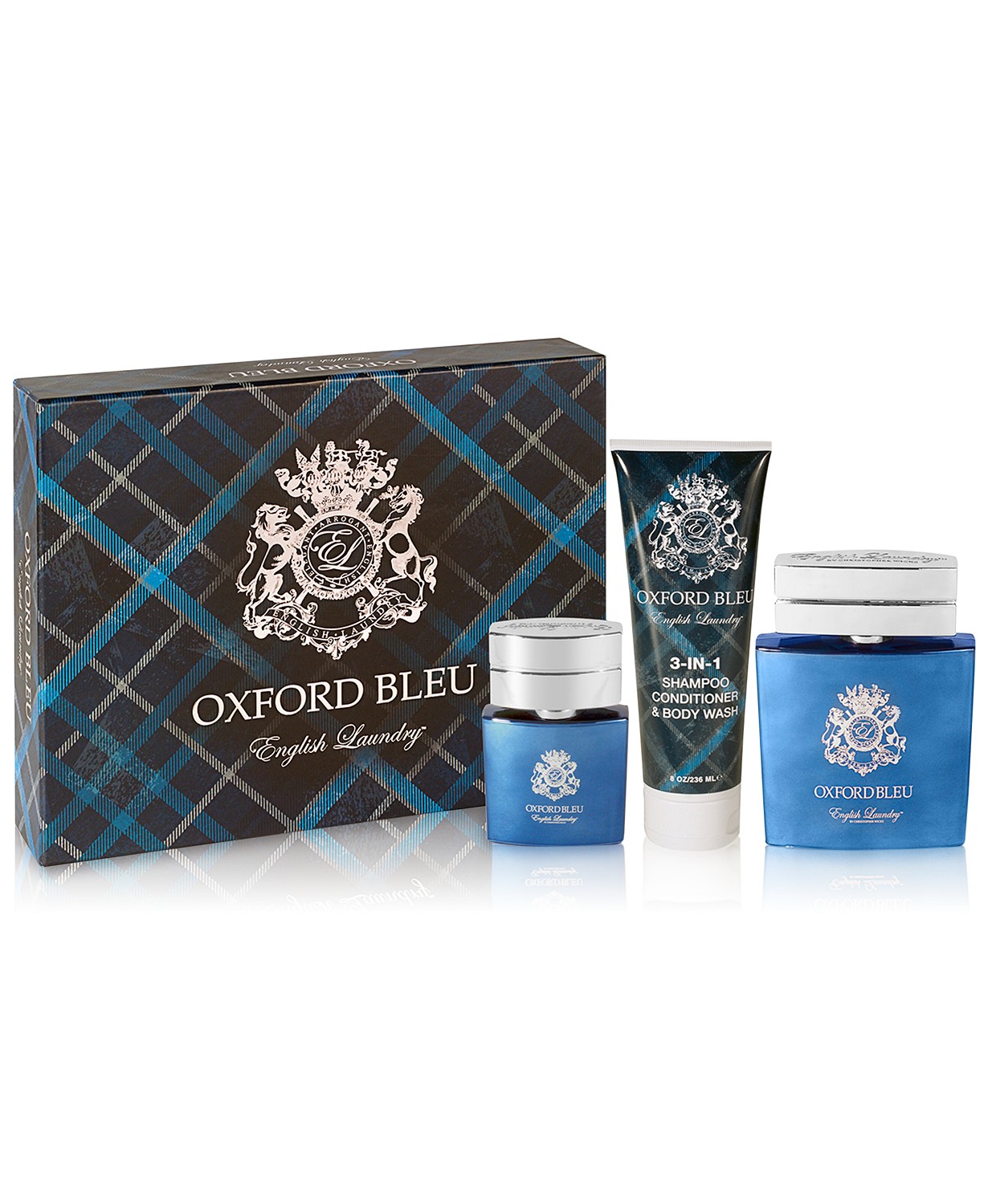 3-Piece English Laundry Men's Fragrance Gift Sets (Oxford Blue or Crown) $25 each + Free Shipping
