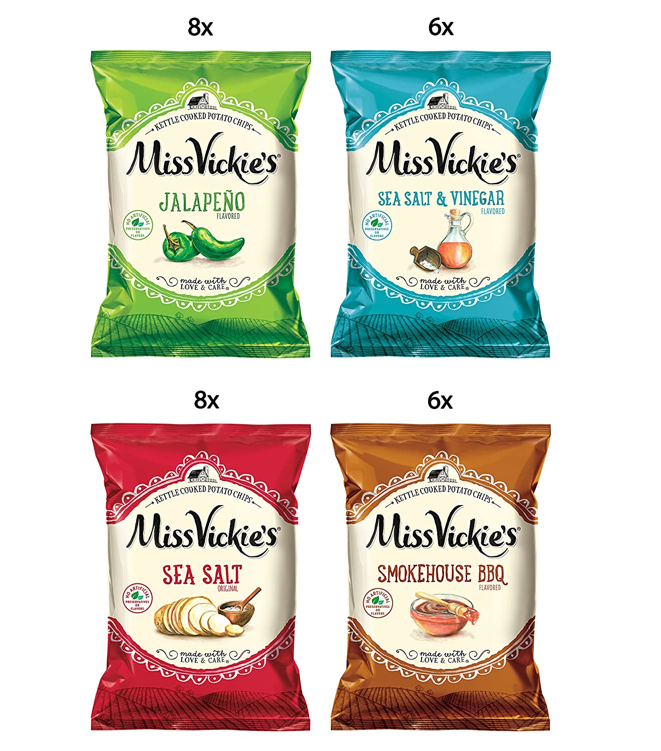 28-Count Miss Vickie's Kettle Cooked Potato Chips (Variety Pack) $11.87 ($0.42 each) w/ S&S + Free Shipping w/ Prime or on orders over $25