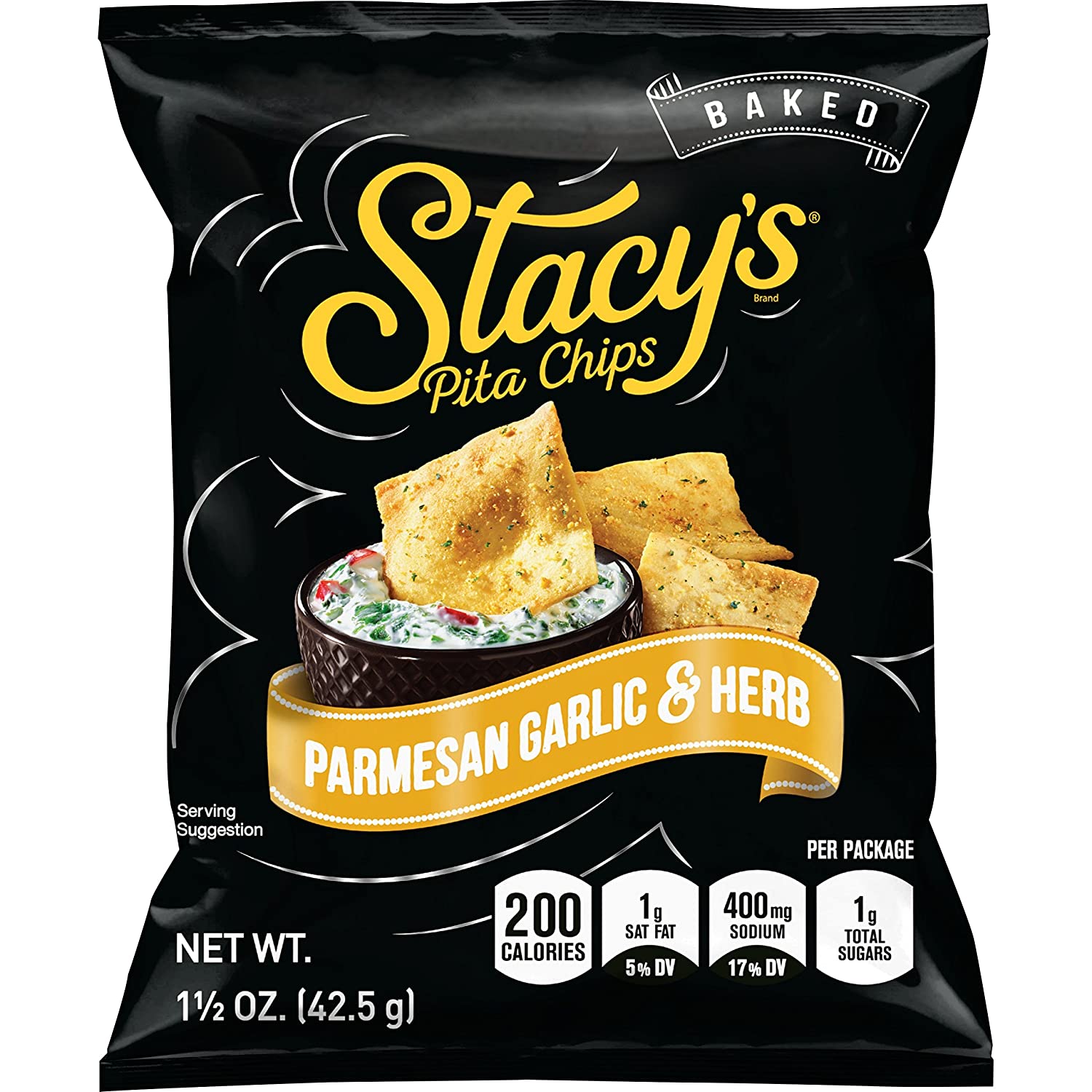 Prime Members: 24-Count 1.5-Oz Stacy's Pita Chips (Garlic and Herb or Simply Naked) $10.49 ($0.44 each) w/ S&S + Free Shipping