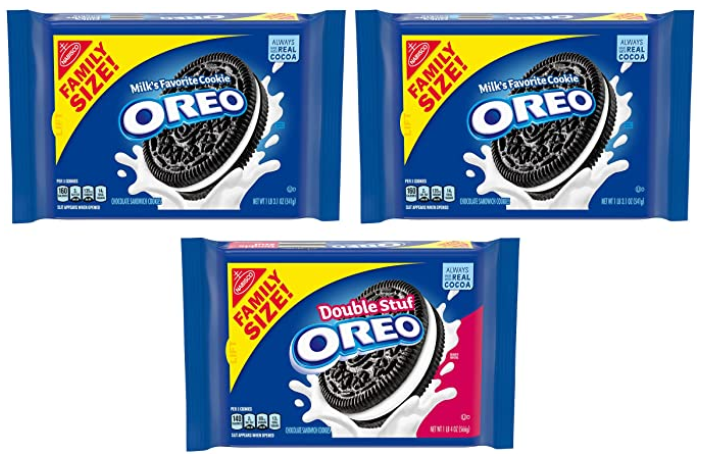 3-Pack Oreo Family Size Chocolate Sandwich Cookies (various options) $8.03 ($2.68 each) w/ S&S + Free Shipping w/ Prime or on orders over $25