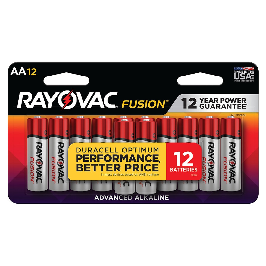 Rayovac fusion performance alkaline battery AA and AAA in store