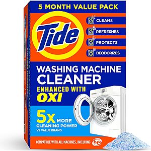 Washing Machine Cleaner by Tide, 5 Month Supply $8.46 at Amazon