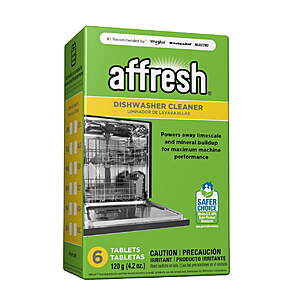 Affresh W10549851 Dishwasher Cleaner with 6 Tablets in Carton $5.25