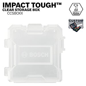BOSCH CCSBOXX 3 In. Clear Storage Box with Latch for Custom Case System for Storing Bits, Screws, Bolts and More $2.88
