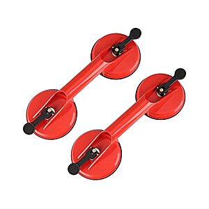 Olympia Tools Glass Suction Cups Heavy Duty Plastic Vacuum Plate Handle Glass Holder Hooks to Lift Large Glass/Tile $6.84