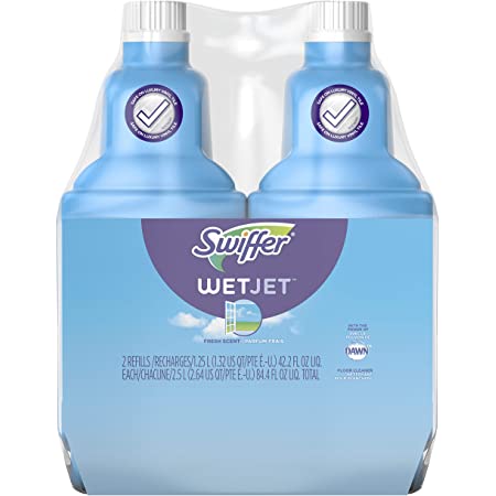 6 count 42.2 oz Swiffer Wetjet Hardwood Floor Mopping and Cleaning Solution Refills, All Purpose Cleaning Product, Open Window Fresh Scent:$17.33 or lower