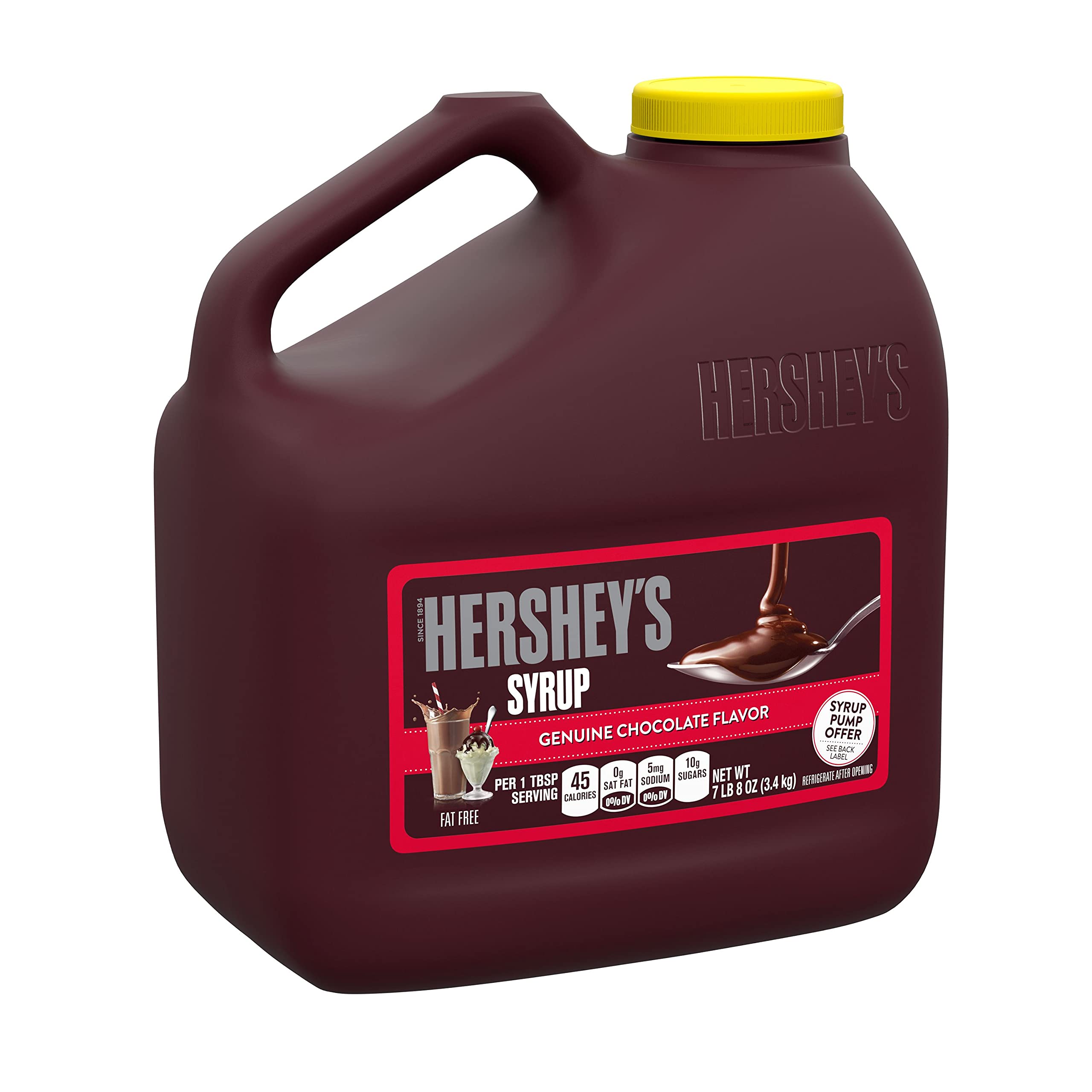 7.5 lbs HERSHEY'S Chocolate Syrup: $8.51 or lower at Amazon