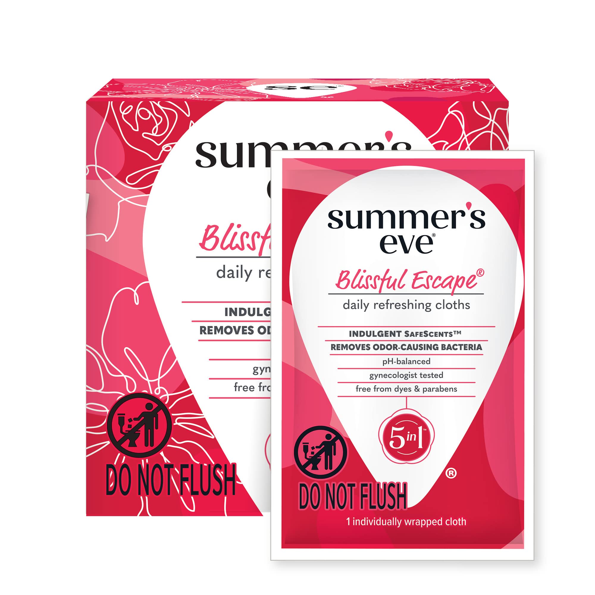 Summer's Eve Blissful Escape Daily Refreshing Feminine Wipes, Removes Odor, pH balanced, 16 count: $1.86 or lower w/S&S