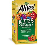Nature's Way Alive! Children's Daily Chewable Multivitamin, Supports Growth &amp; Development*, Orange &amp; Berry Flavored, 120 Chewable Tablets: $9.92 or less w/S&amp;S
