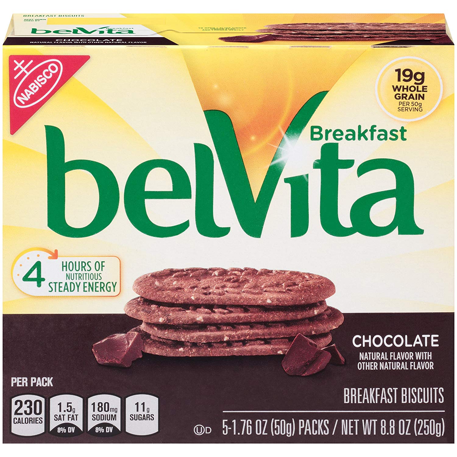 belVita Breakfast Biscuits, Chocolate Flavor, (Pack of 6) (4 Biscuits Per Pack): $14.41 or less w/S&S and A/c