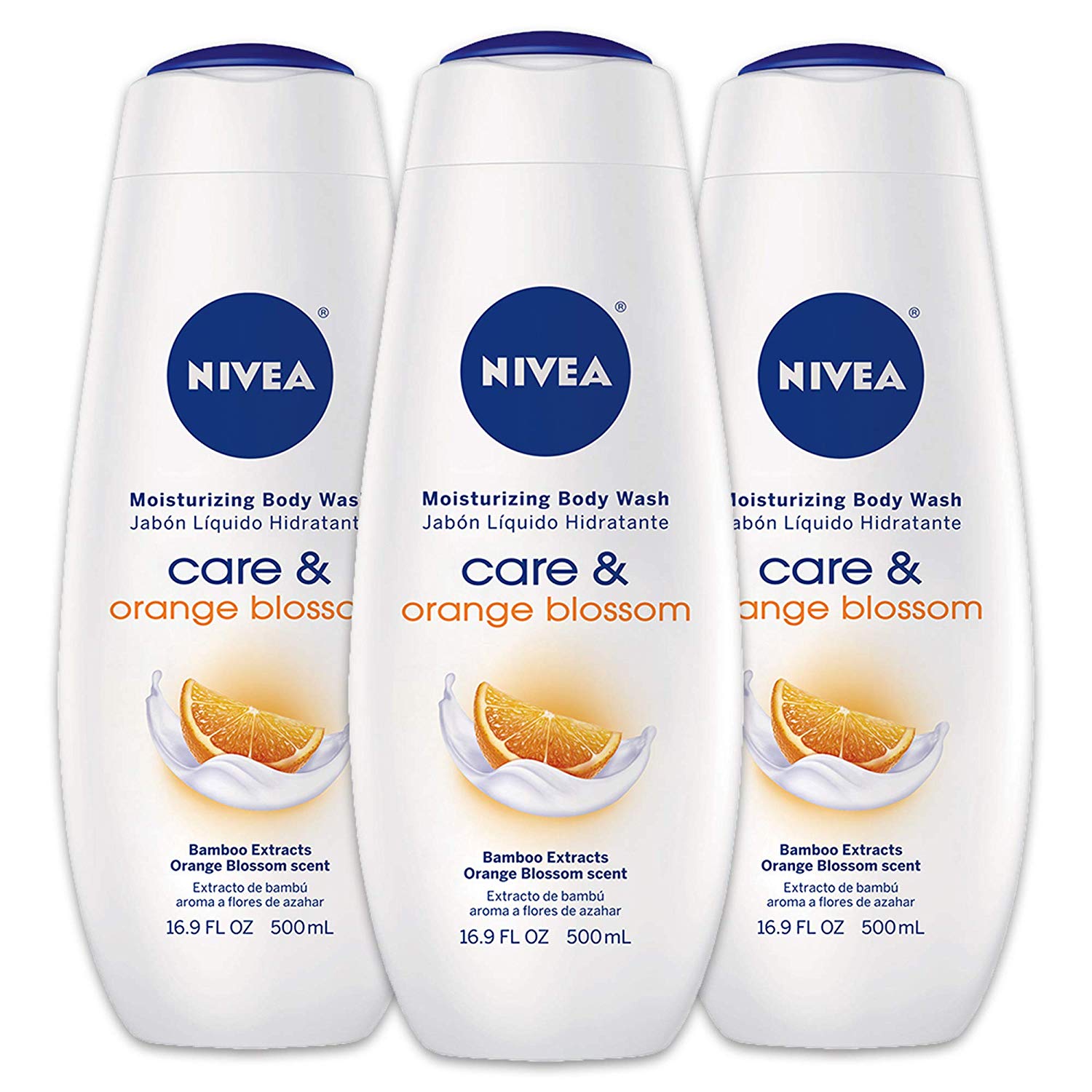 NIVEA Care & Orange Blossom Moisturizing Body Wash - Fresh Scent for Normal Skin - 16.9 fl. oz. Bottle (Pack of 3): As low was $6.76 w/S&S
