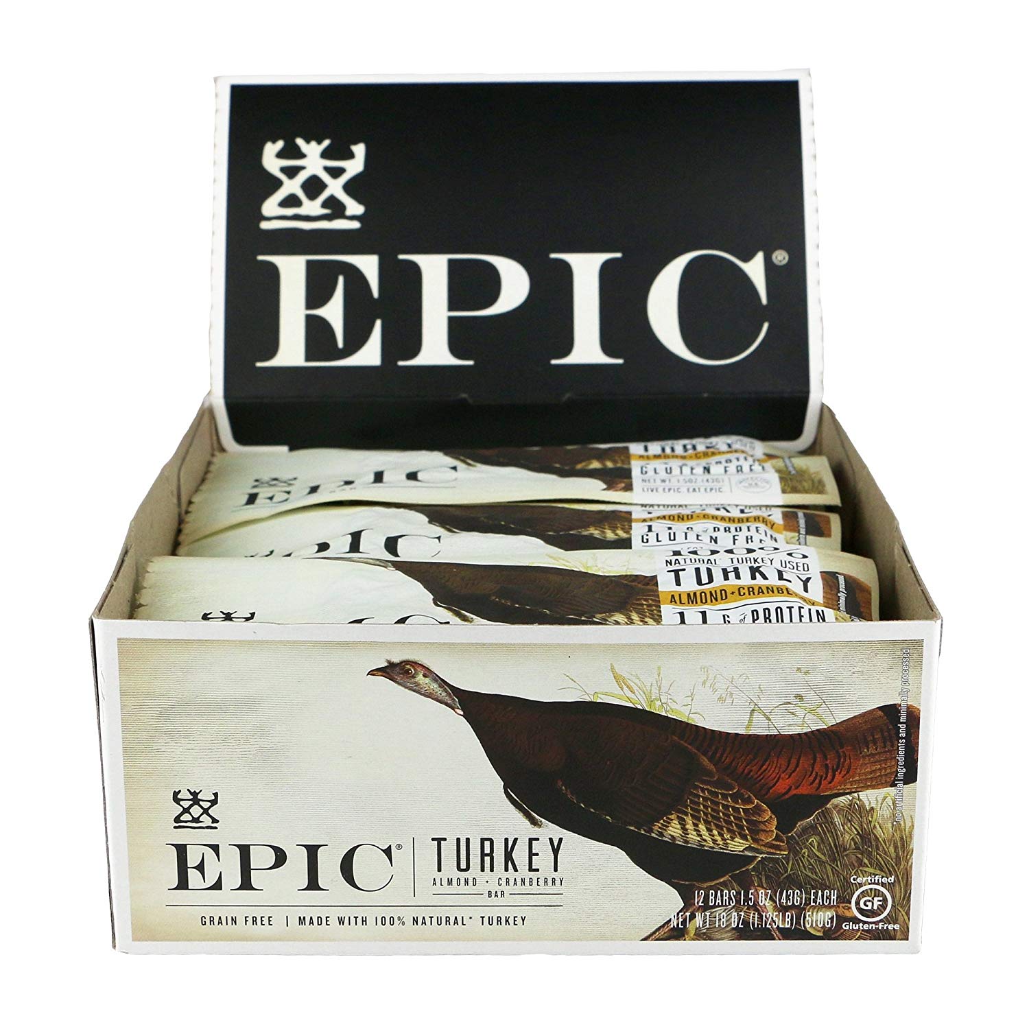 EPIC Turkey Almond Cranberry Protein Bars, Whole30, 12 Count Box 1.5oz bars: $9.42 or less w/S&S