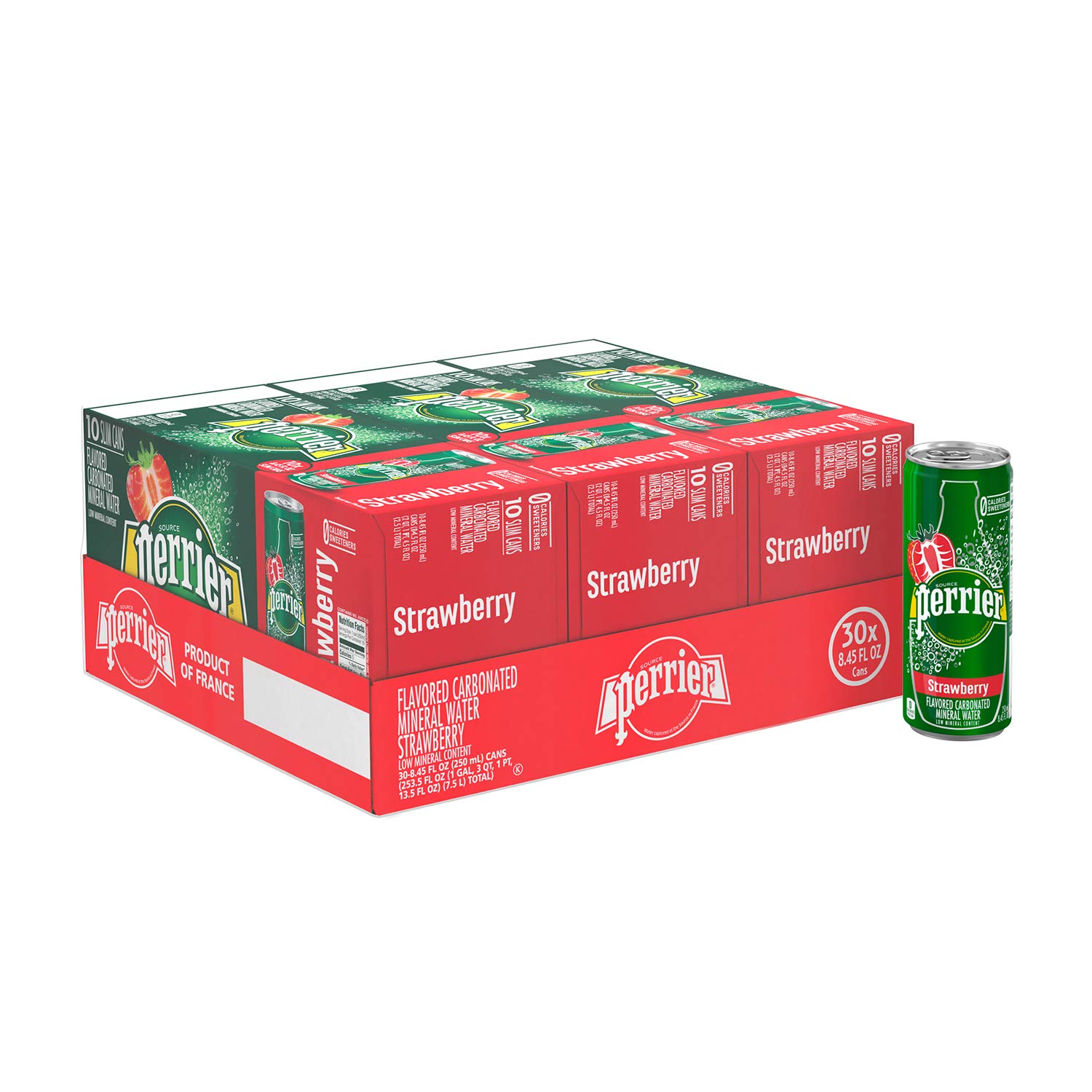 30 pack Perrier Strawberry Flavored Carbonated Mineral Water, 8.45 Fl Oz: $6.76 or less w/S&S