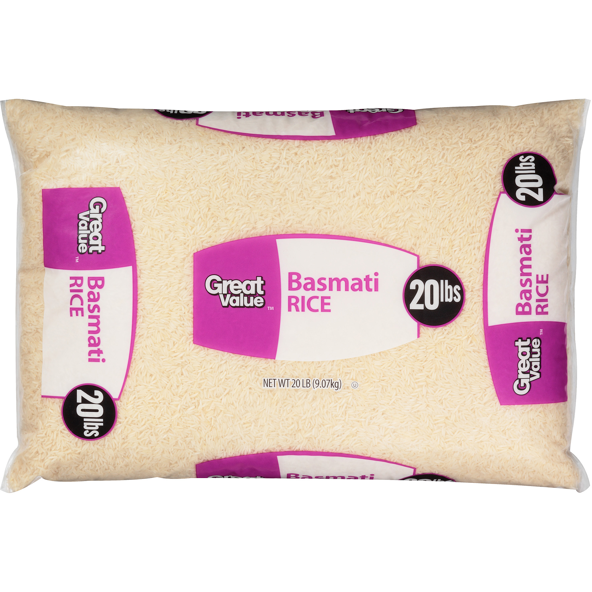Great Value Basmati Rice, 20 lb: $19.76