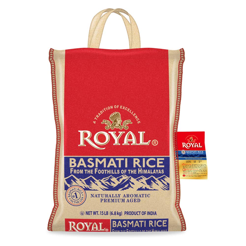 Royal Basmati Rice, 15-Pound Bag: $12.74 + FS/Prime (Price drop from $15.27)