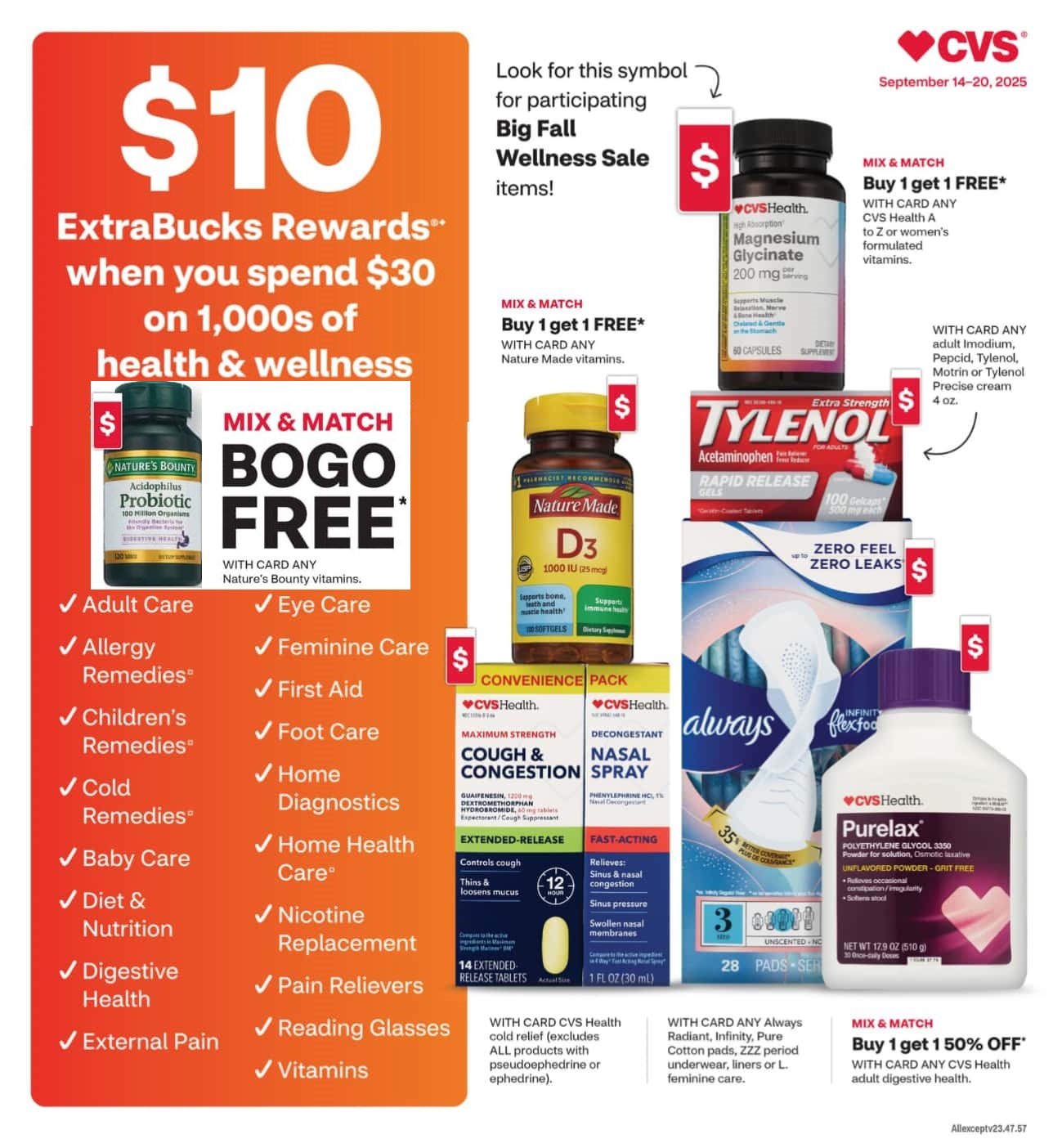CVS 9/14/25 – 9/27/25 Deals