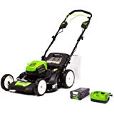 Greenworks LMF403 21-Inch 40V Cordless Brushless Self-Propelled Lawn Mower, 5.0Ah Battery and Charger - Amazon $314.96