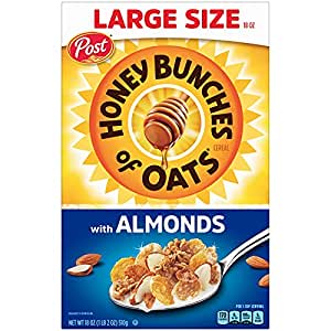 Honey Bunches of Oats with Almonds, Heart Healthy, Low Fat, made with Whole Grain Cereal, 18 Ounce Box $2.55